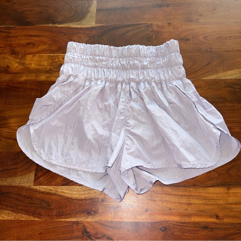 FP Movement by Free People Lilac Smocked Waist Athletic Shorts